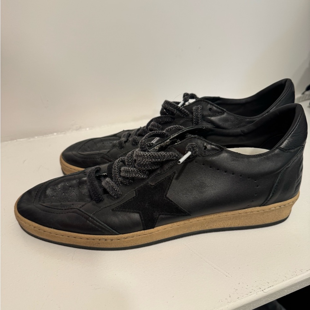 Black Golden Goose Men's Ballstar Sneakers - Picture 2 of 5
